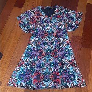 Nanette Lepore Multicolor Floral Long Sleeve Dress